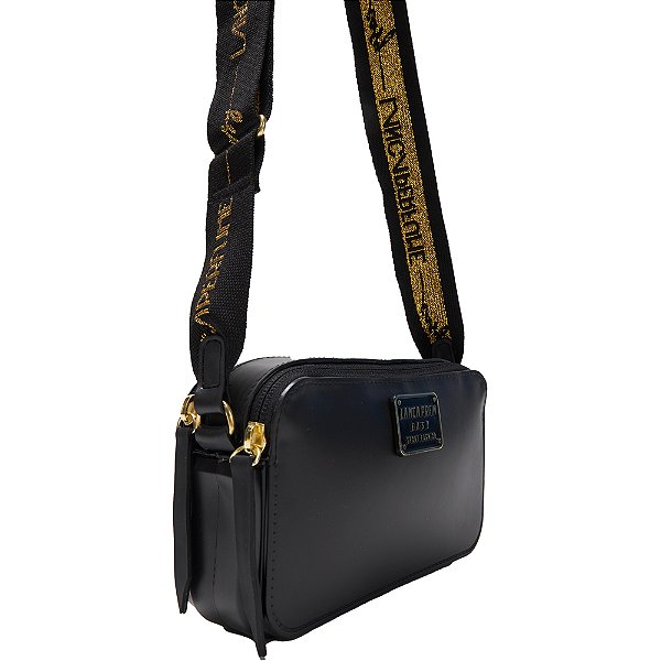 Bolsa Crossbody Easy Lança Perfume Alça AV24B Preto Feminino