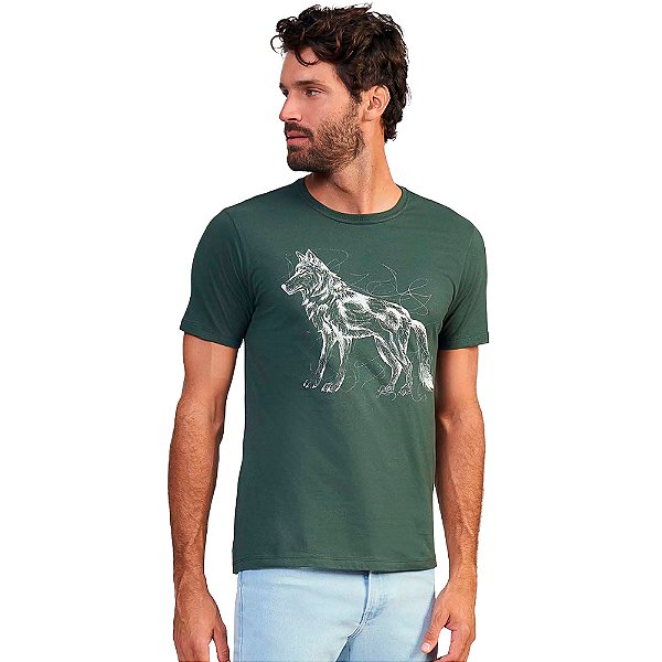 Camiseta Acostamento Wolf VE24 Verde Masculino