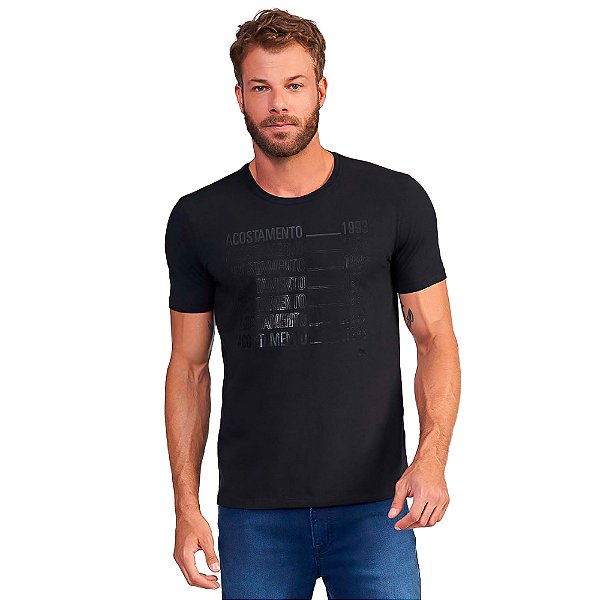 Camiseta Acostamento Elastano VE24 Preto Masculino