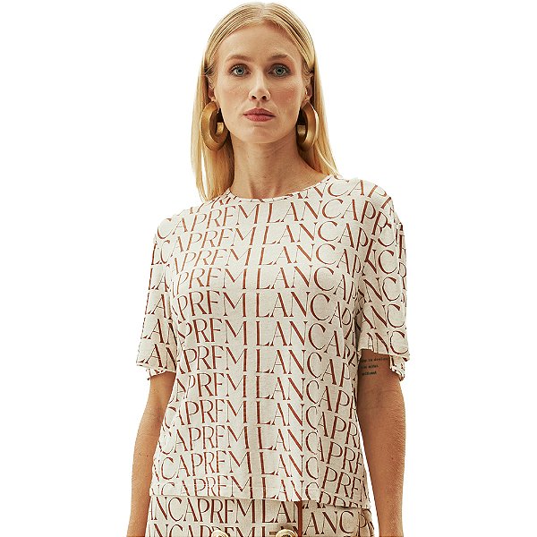 Camiseta Lança Perfume Signature AV24 Marrom Feminino