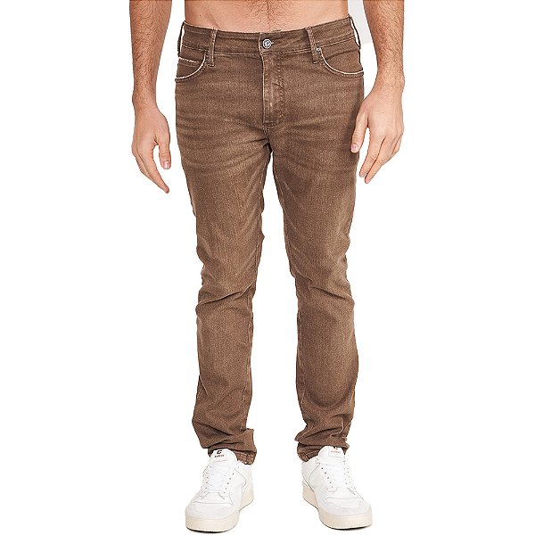Calça Jeans Colcci Felipe Skinny VE24 Bege Masculino