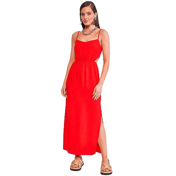Vestido Longo Colcci Comfort VE24 Vermelho Feminino