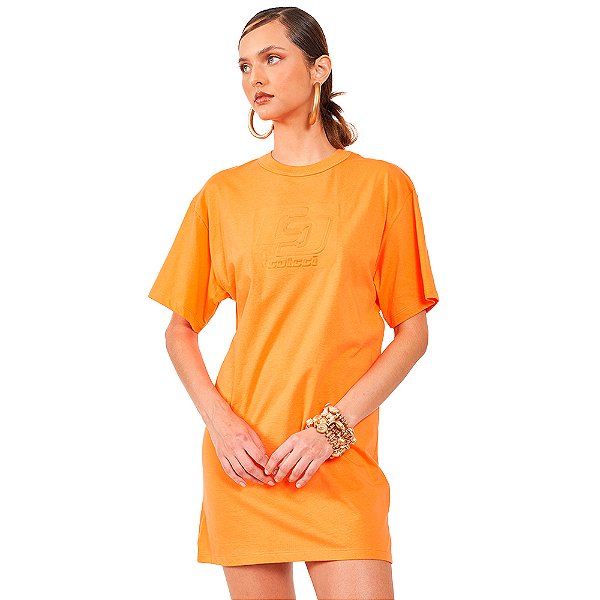 Vestido Colcci Loose AV24 Laranja Feminino