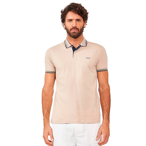 Camisa Polo Colcci Casual AV24 Bege Masculino