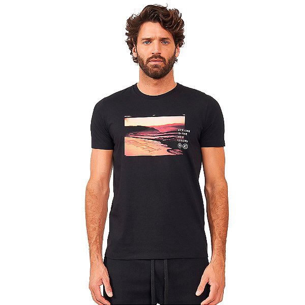 Camiseta Colcci Beach AV24 Preto Masculino