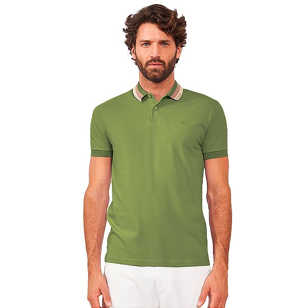 Camisa Polo Colcci Large Line AV24 Verde Masculino