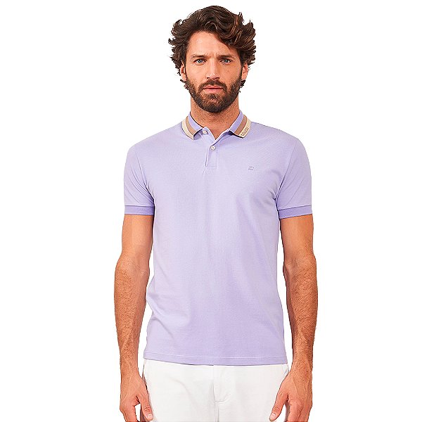 Camisa Polo Colcci Large Line AV24 Lilás Masculino
