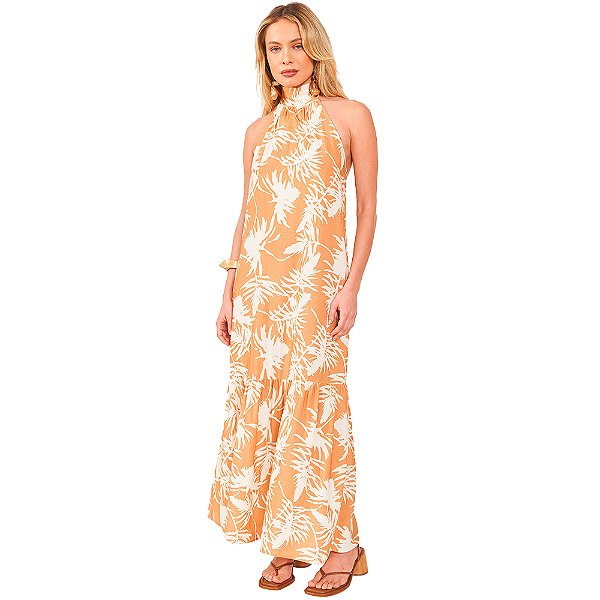 Vestido Linho Colcci Loose AV24 Dourado Feminino