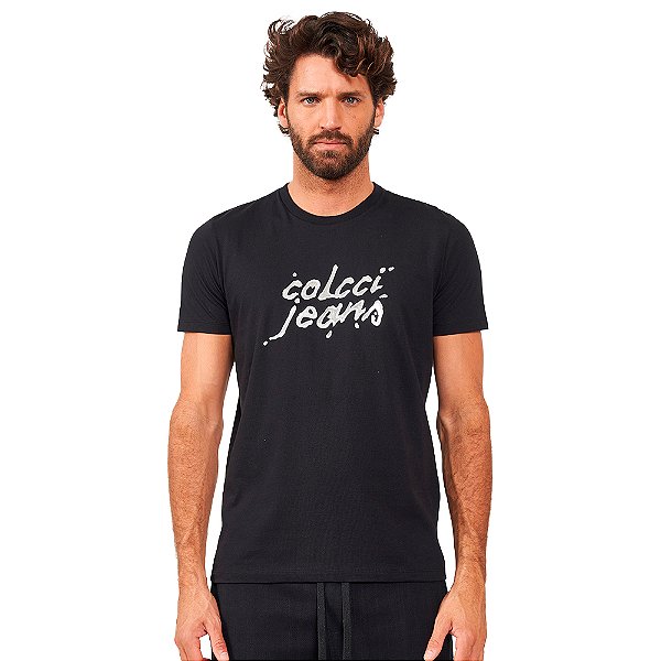 Camiseta Colcci Jeans AV24 Preto Masculino