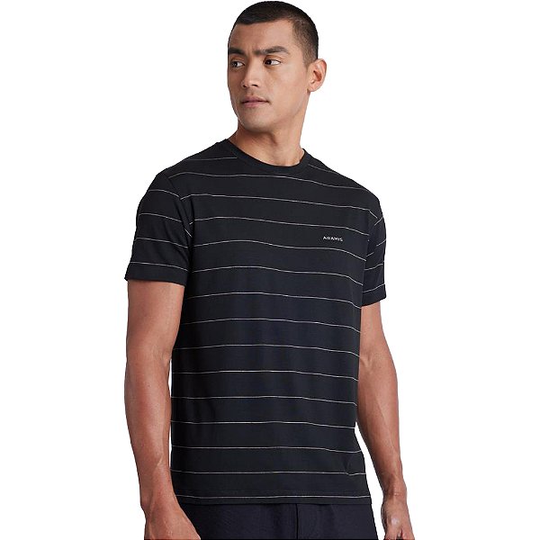 Camiseta Aramis Listrado VE24 Preto Masculino