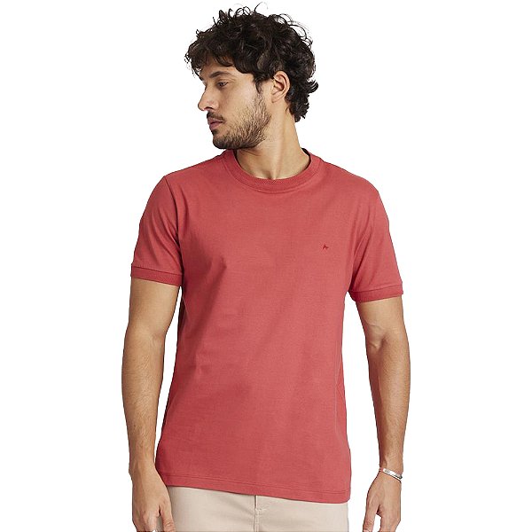 Camiseta Aramis Gola Retilinea VE24 Vermelho Masculino