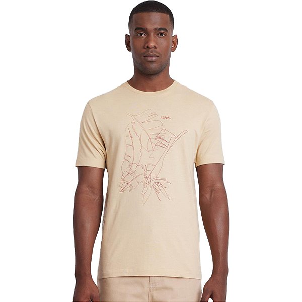 Camiseta Aramis Foliage Outline VE24 Bege Masculino
