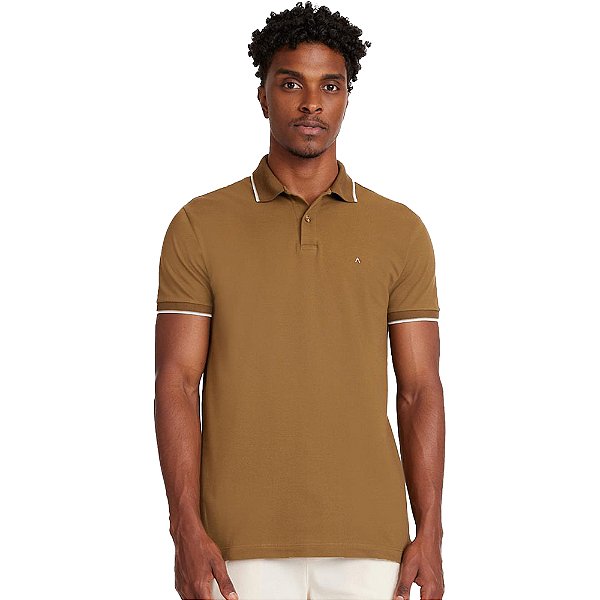 Camisa Polo Aramis 3 Listras VE24 Verde Masculino