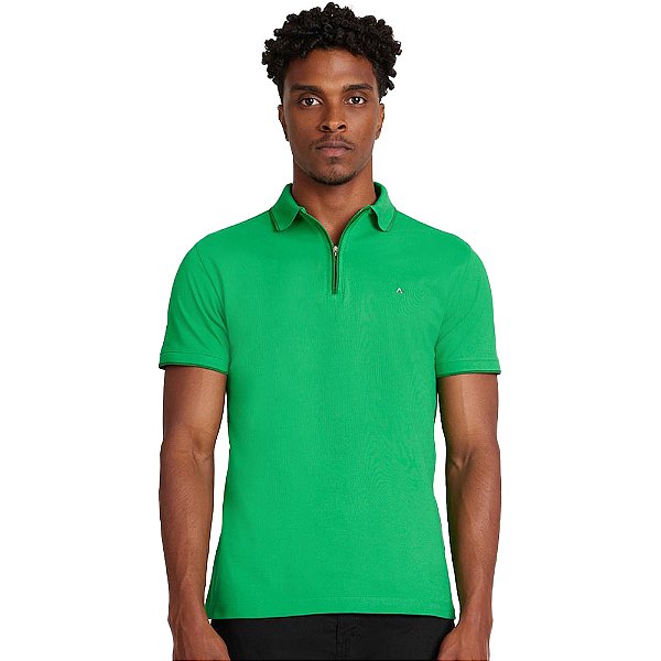 Camisa Polo Aramis Zip VE24 Verde Masculino