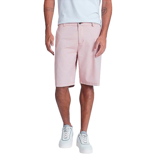 Bermuda Aramis Chino Clássica Oxford VE24 Rosa Masculino