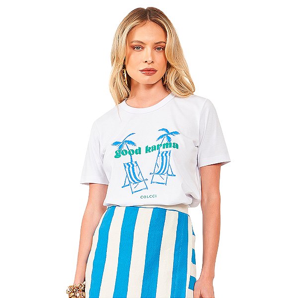 Camiseta Colcci Goodness AV24 Branco Feminino