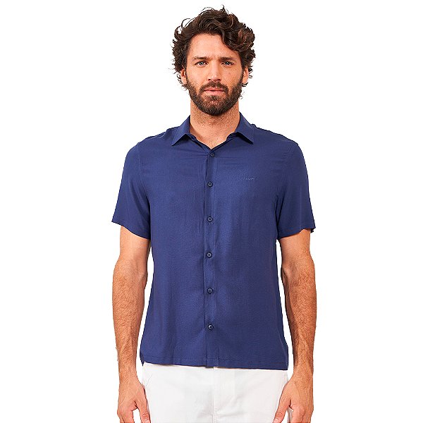 Camisa Colcci Relax Clean AV24 Marinho Masculino