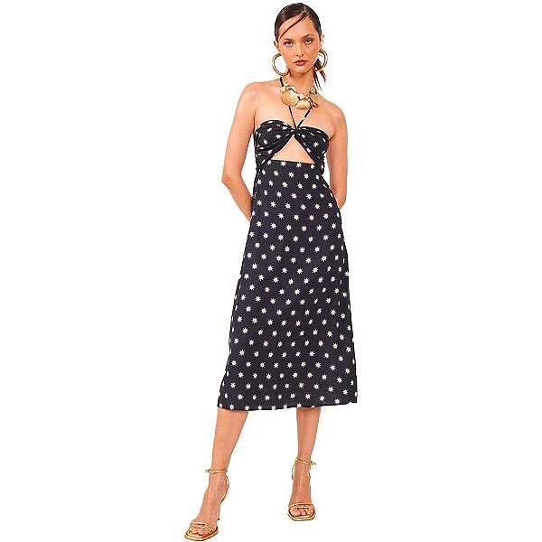 Vestido Colcci Estampado AV24 Preto Feminino