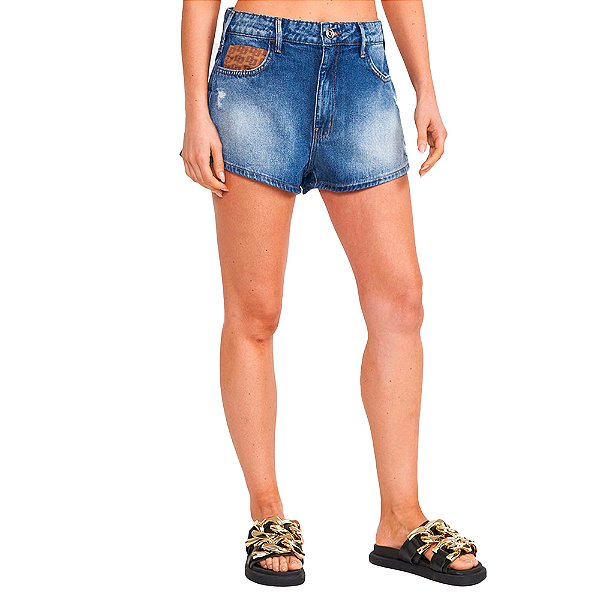 Short Jeans Colcci Jade AV24B Azul Feminino
