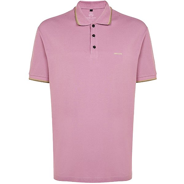 Camisa Polo John John 2 Lines VE24 Roxo Masculino