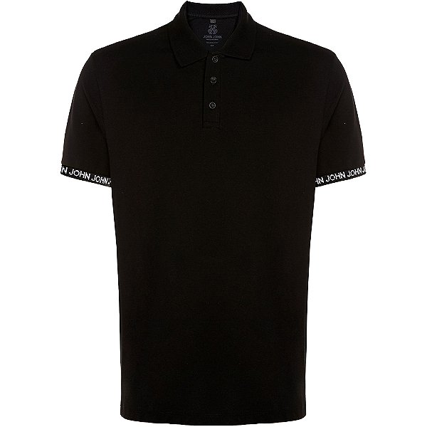 Camisa Polo John John Sky VE24 Preto Masculino