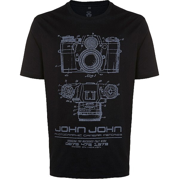 Camiseta John John Camera Memories VE24 Preto Masculino