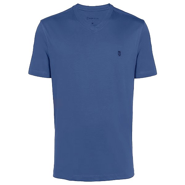 Camiseta Individual Slim Fit VE24 Azul Escuro Masculino