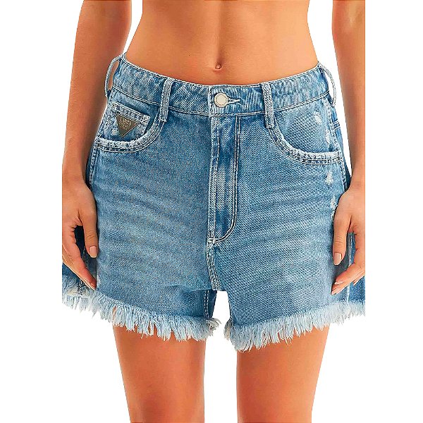 Short Jeans Lança Perfume Relaxed VE24 Azul Feminino