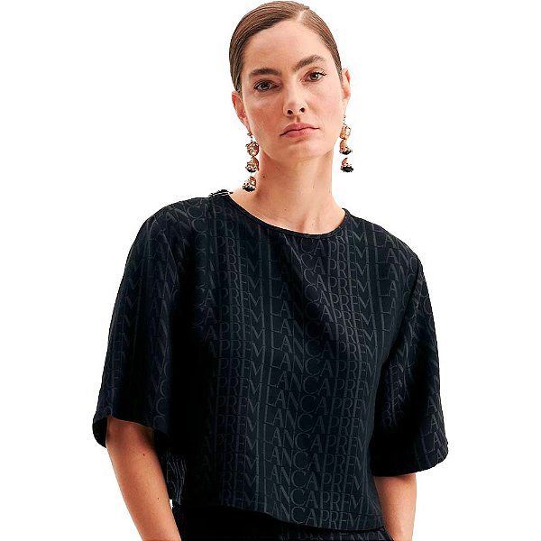 Blusa Lança Perfume Signature OU24 Preto Feminino