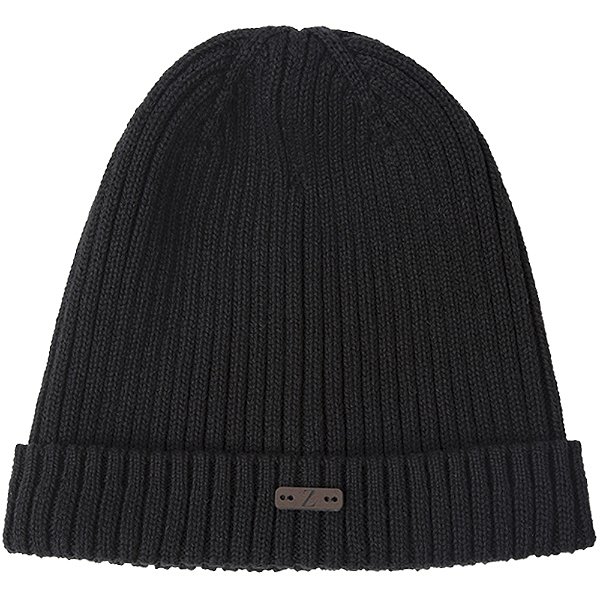 Gorro de Tricot Individual Canelado OU24 Preto Masculino