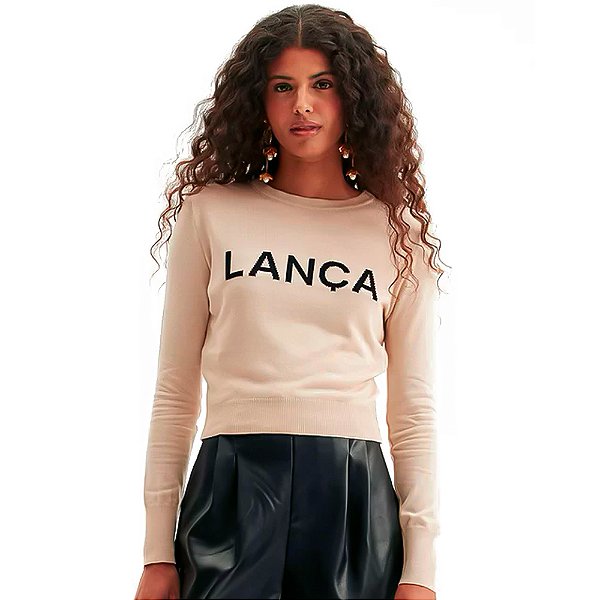 Blusa Tricot Lança Perfume Long Sleeve OU24 Bege Feminino