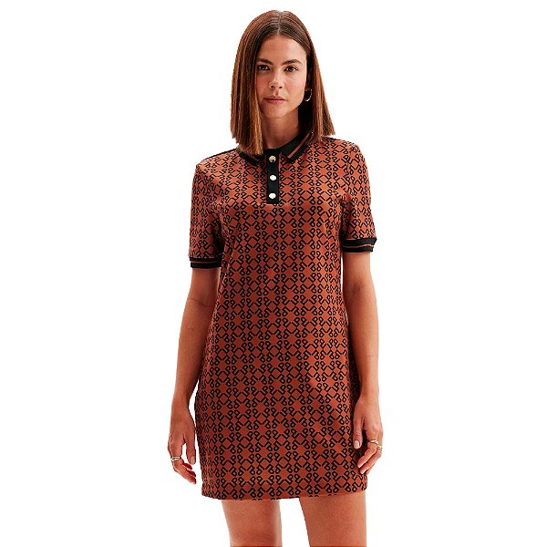Vestido Easy Lança Perfume Polo OU24 Marrom Feminino
