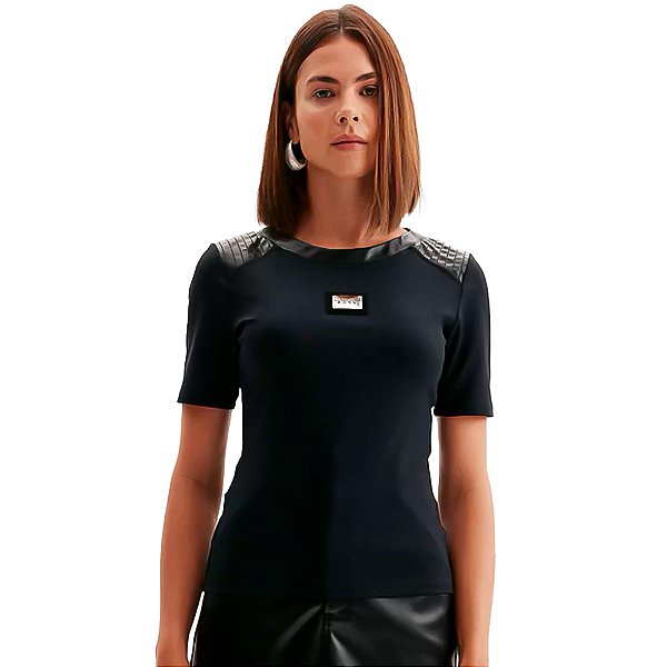 Blusa Easy Lança Perfume Slim OU24 Preto Feminino