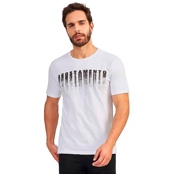 Camiseta Acostamento Blur OU24 Branco Masculino
