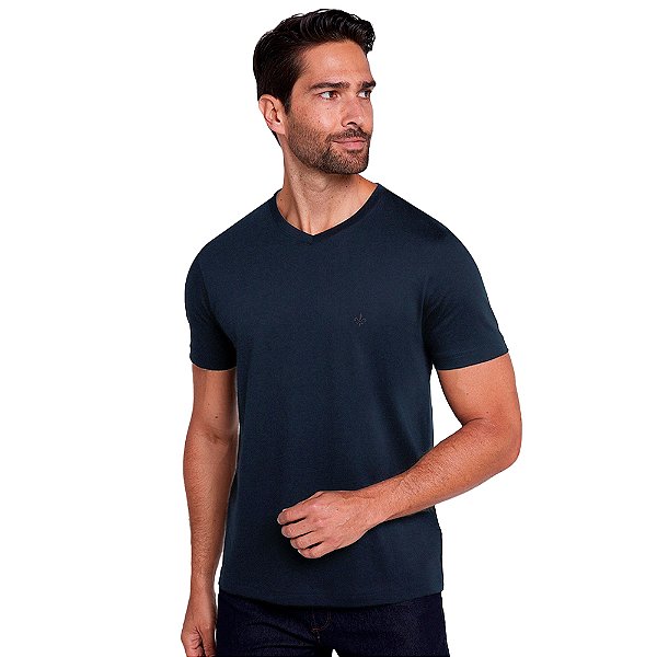 Camiseta Dudalina Essentials V Sport OU24 Marinho Masculino