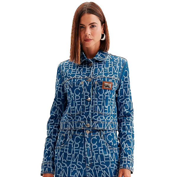 Jaqueta Jeans Easy Lança Perfume Trucker OU24 Azul Feminino