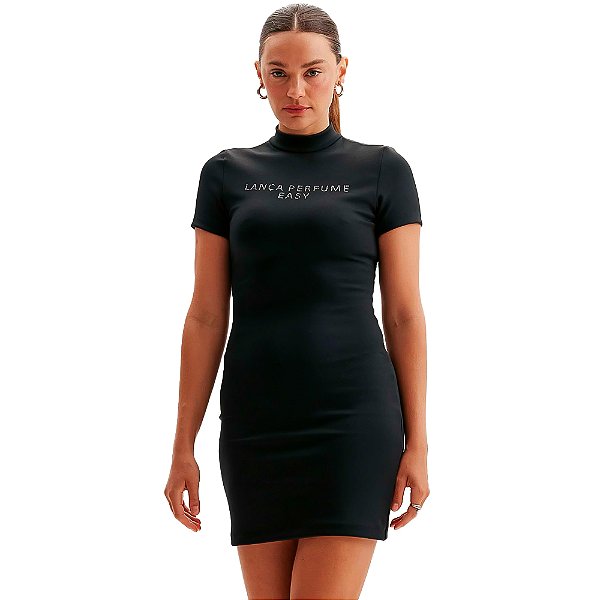 Vestido Curto Easy Lança Perfume Basic OU24 Preto Feminino