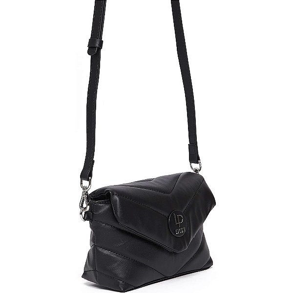 Bolsa Crossbody Easy Lança Perfume Puffy OU24 Preto Feminino