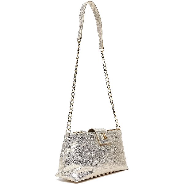 Bolsa Shoulder Easy Lança Perfume Tachas OU24 Gold Feminino