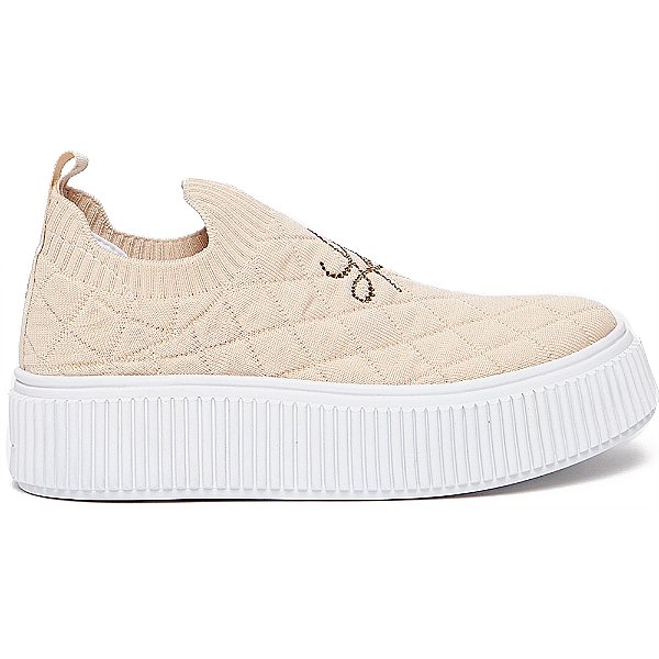 Tênis Lança Perfume Knit Cursivo OU24 Bege Feminino