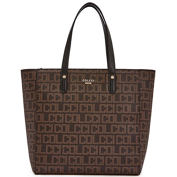Bolsa Shopping Colcci Monograma OU24 Marrom Café Feminino