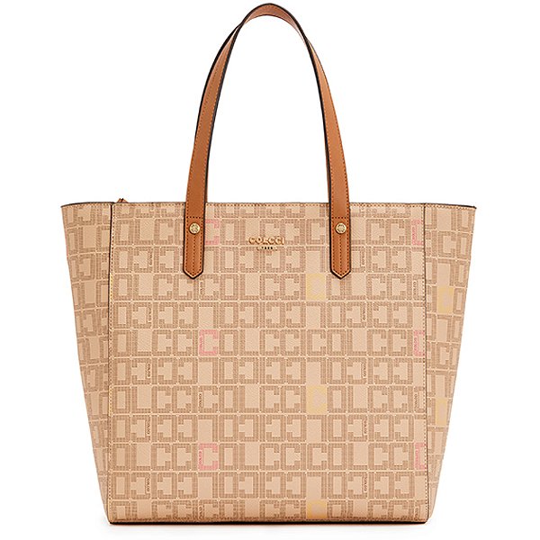 Bolsa Shopping Colcci Monograma OU24 Bege Feminino