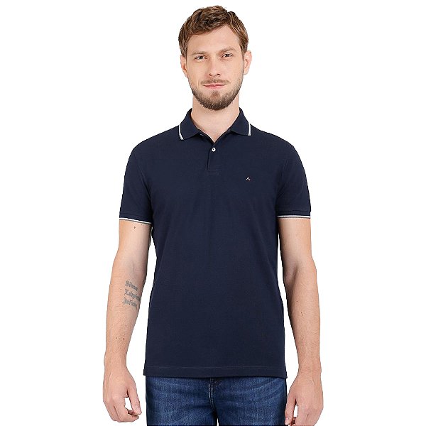 Camisa Polo Aramis 3 Listras IN24 Marinho Masculino