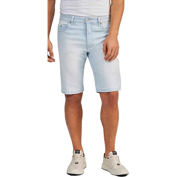 Bermuda Jeans Acostamento Fogged OU24 Azul Claro Masculino
