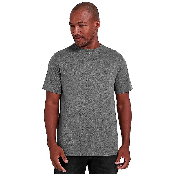 Camiseta Individual Pima Slim Fit IN24B Cinza Masculino