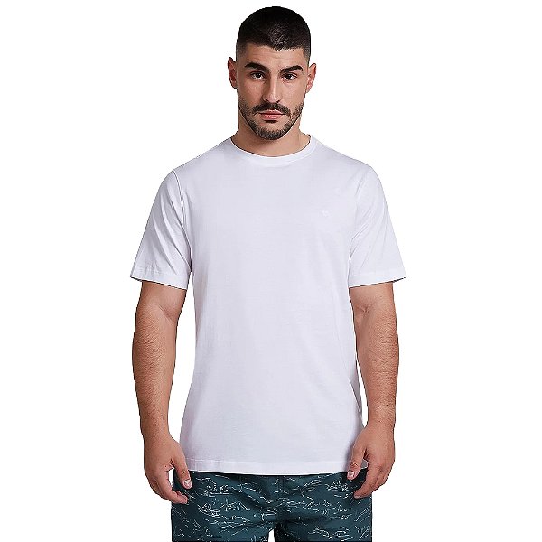Camiseta Individual Basic Comfort Fit OU24 Branco Masculino
