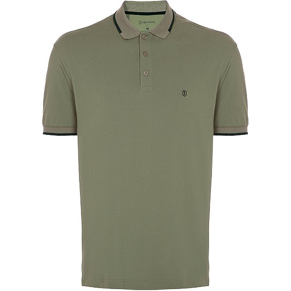 Camisa Polo Individual Regular Friso OU24 Verde Masculino