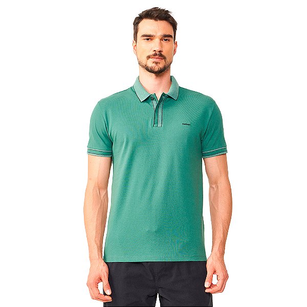 Camisa Polo Colcci Casual OU24 Verde Crowd Flower Masculino