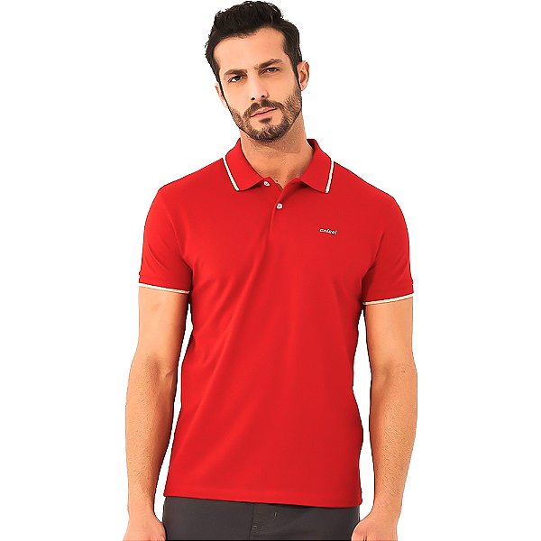 Camisa Polo Colcci Line OU24 Vermelho Sparkly Masculino
