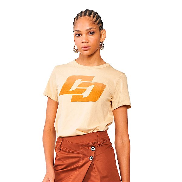 Camiseta Colcci Comfort OU24 Bege Lia Feminino
